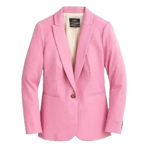 NWT J.Crew Tall Parke Blazer in Bohemian Rose Pink Bi-stretch Cotton Jacket 2T